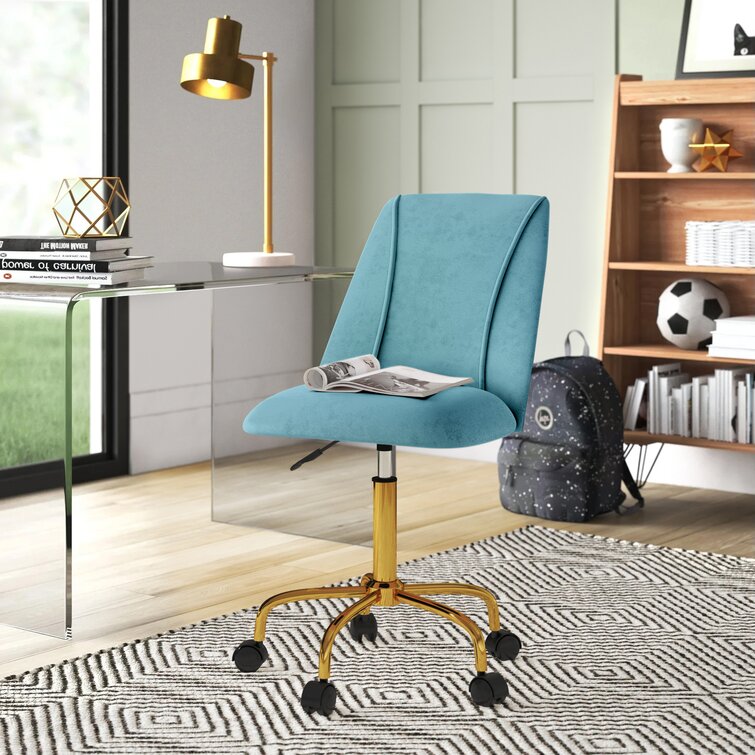 Lourdes velvet task discount chair